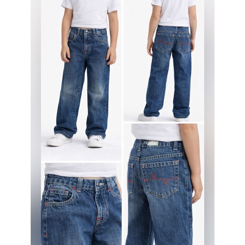 LRG Lifted Research Group Jeans Size 6 Y2K Wide Leg Streetwear Denim Kids